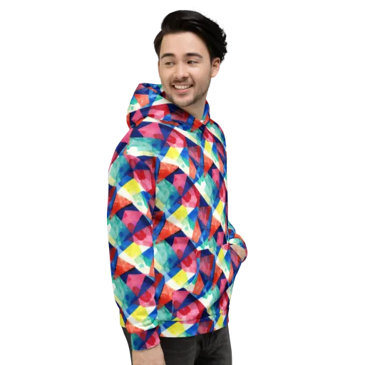 Chromatic Collage on a Hoodie