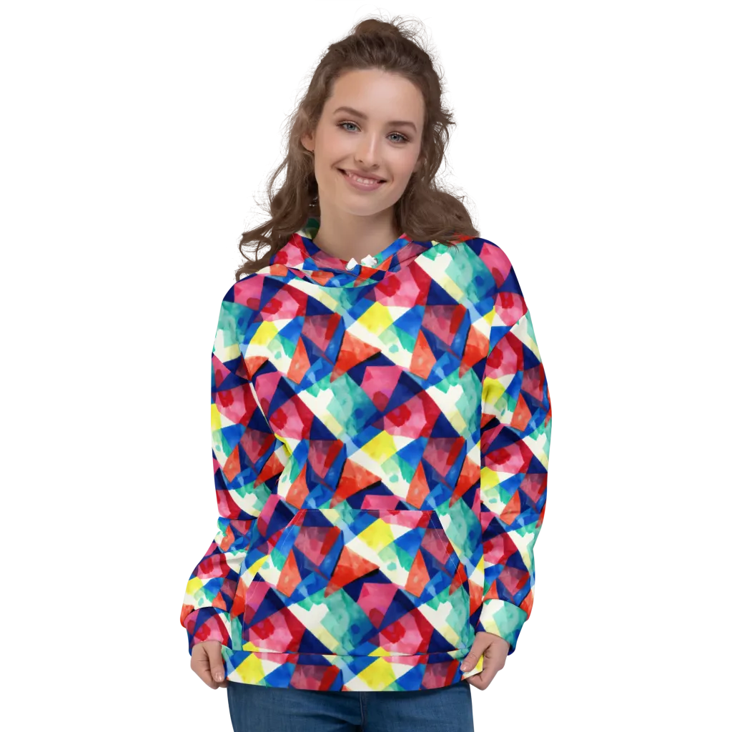 Chromatic Collage on Hoodie — Front