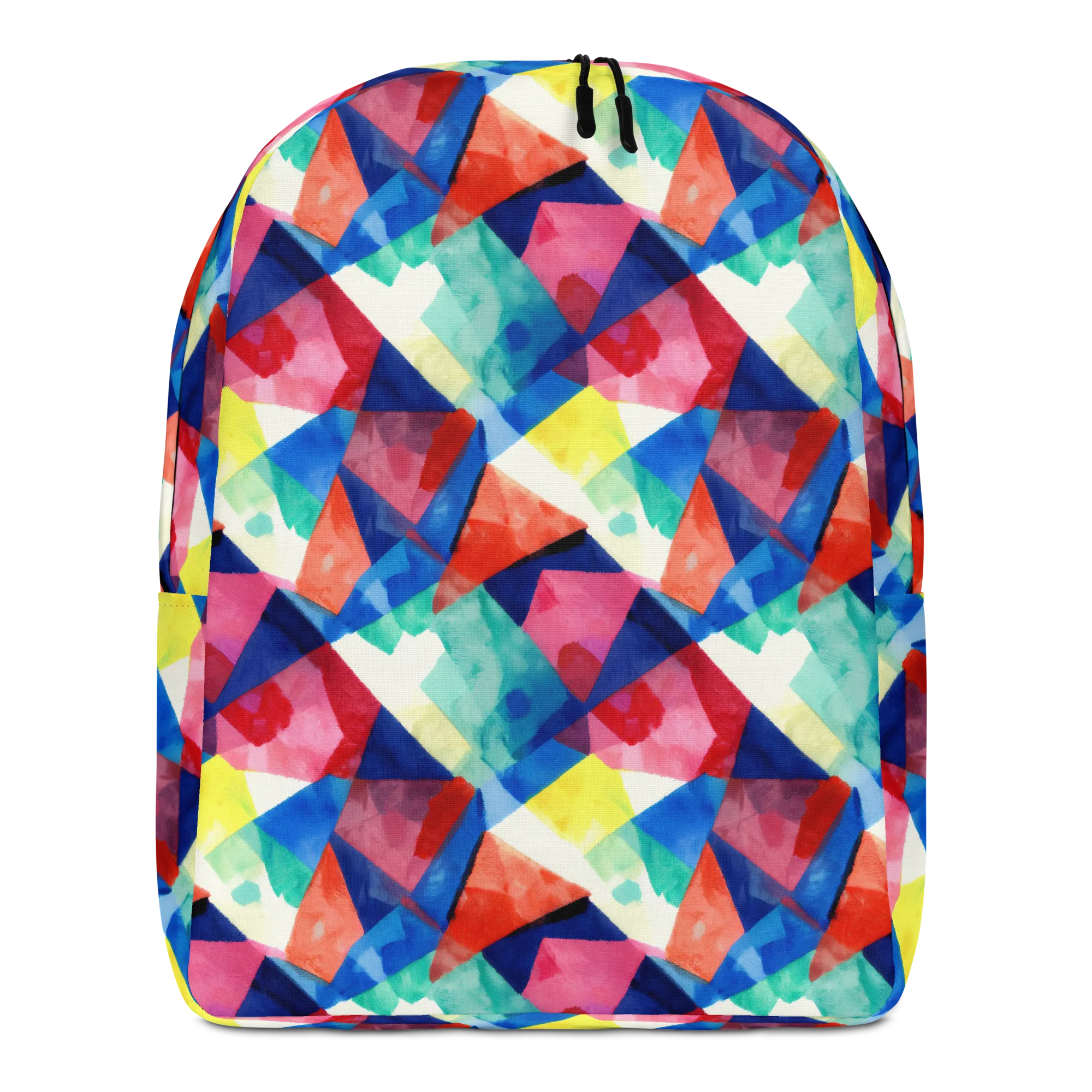 Chromatic Collage on Minimalist Backpack — Front