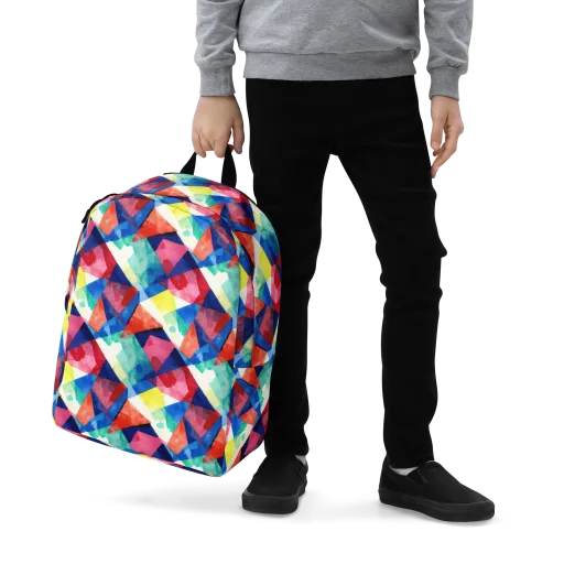 Chromatic Collage on a Minimalist Backpack
