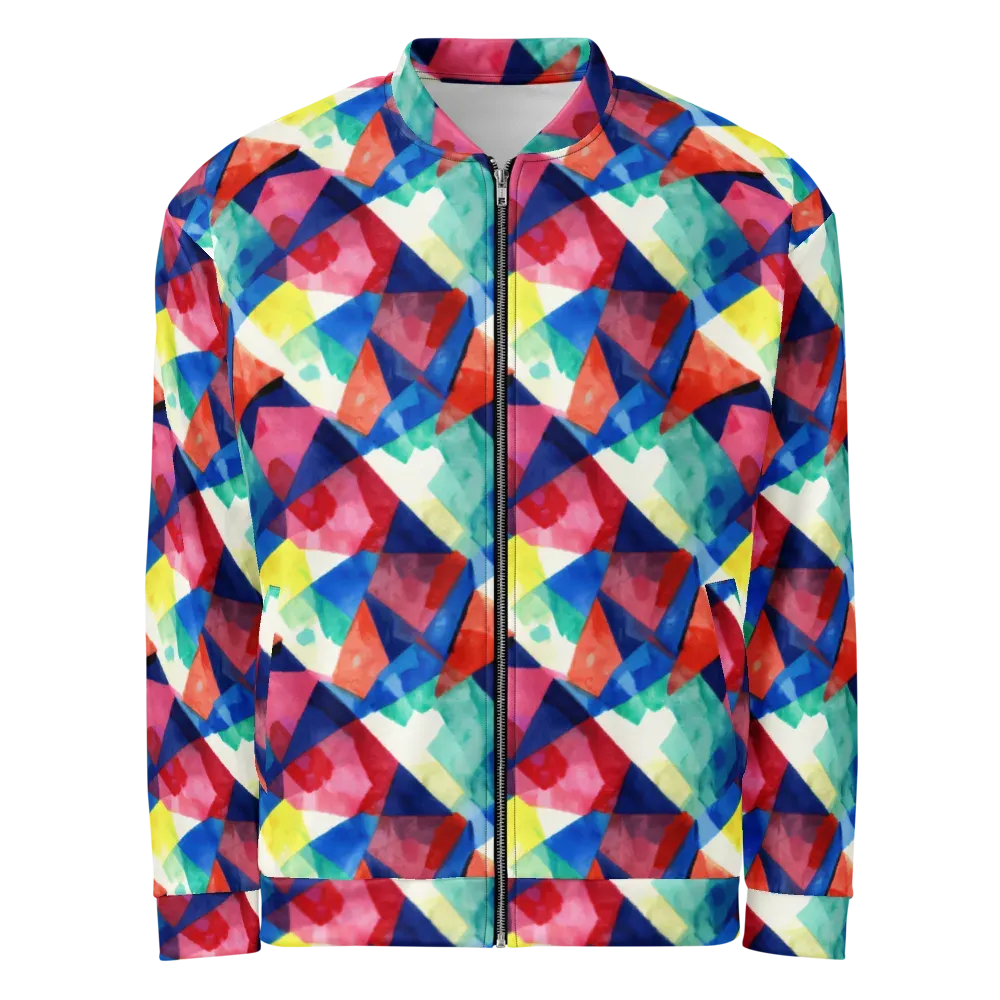 Chromatic Collage on Bomber Jacket — Front