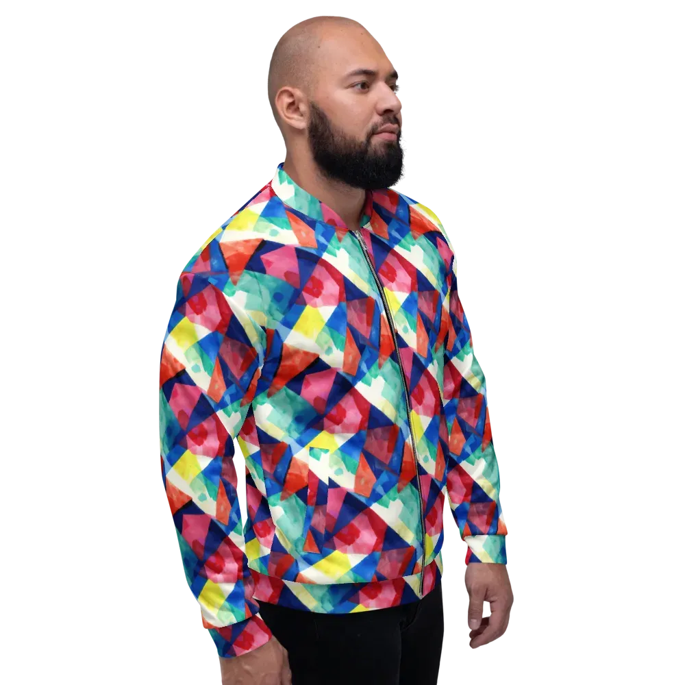Chromatic Collage on Bomber Jacket — Right