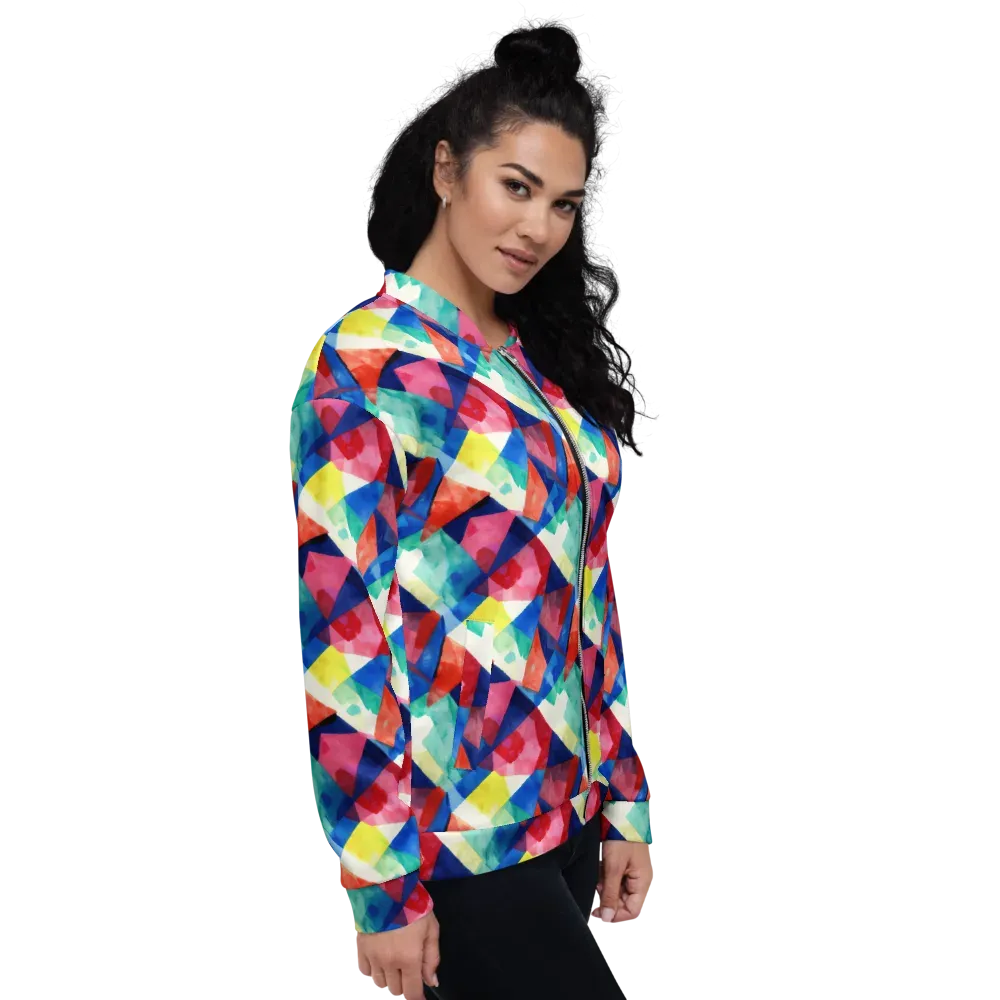 Chromatic Collage on Bomber Jacket — Right