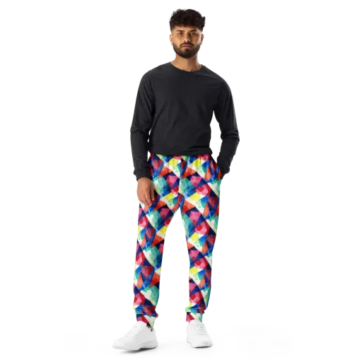 Chromatic Collage on a Men's Joggers