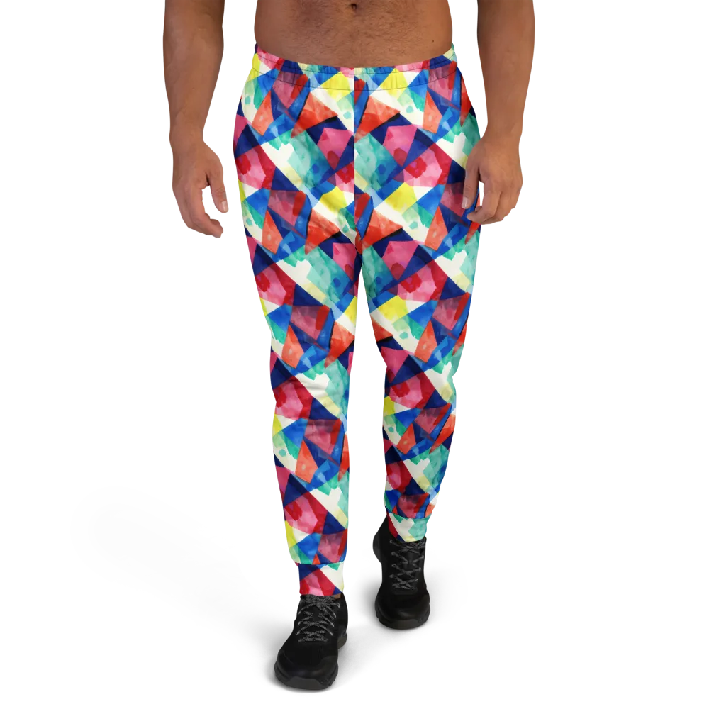 Chromatic Collage on Men's Joggers — Front