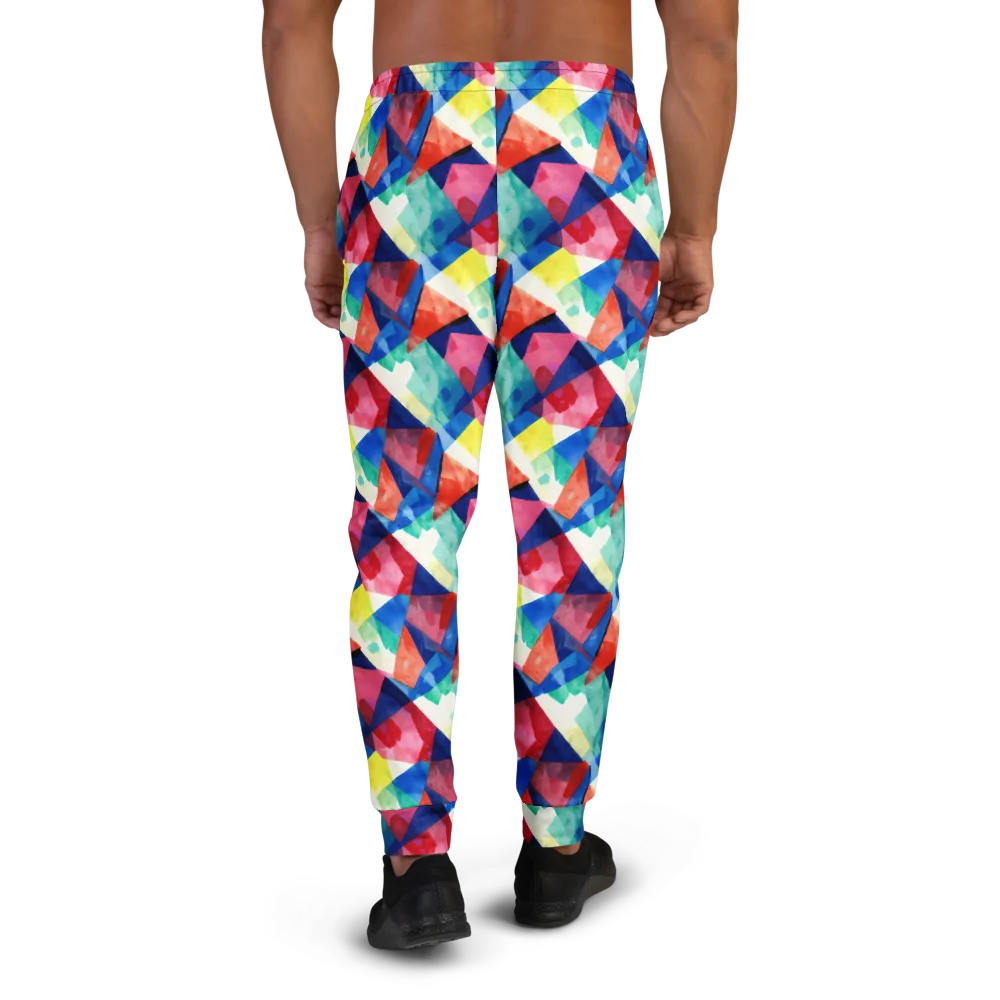 Chromatic Collage on Men's Joggers — Back