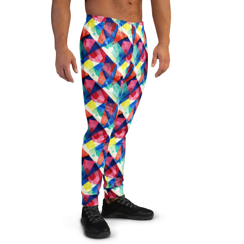 Chromatic Collage on Men's Joggers — Right