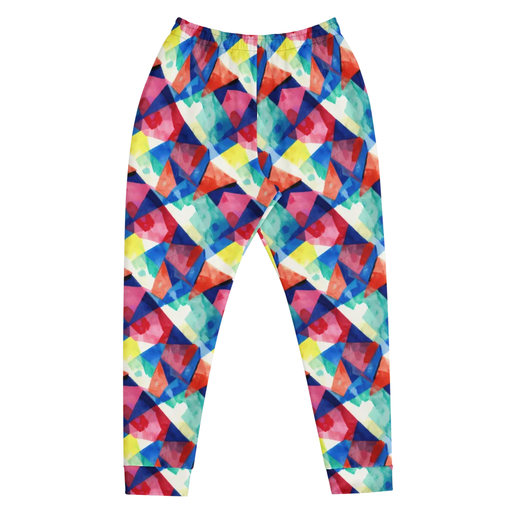 Chromatic Collage on Men's Joggers — Front