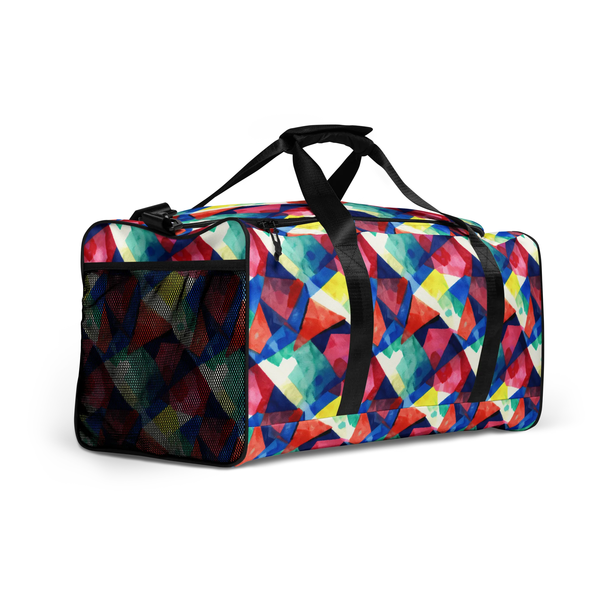 Chromatic Collage on Duffle Bag — Right Front