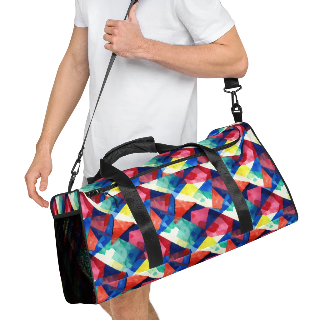 Chromatic Collage on Duffle Bag — Right Front