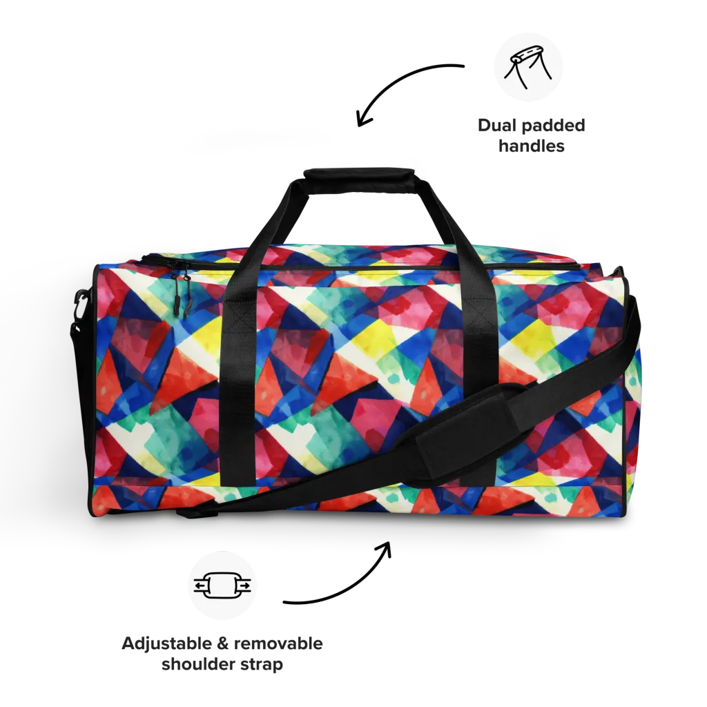 Chromatic Collage on Duffle Bag — Front