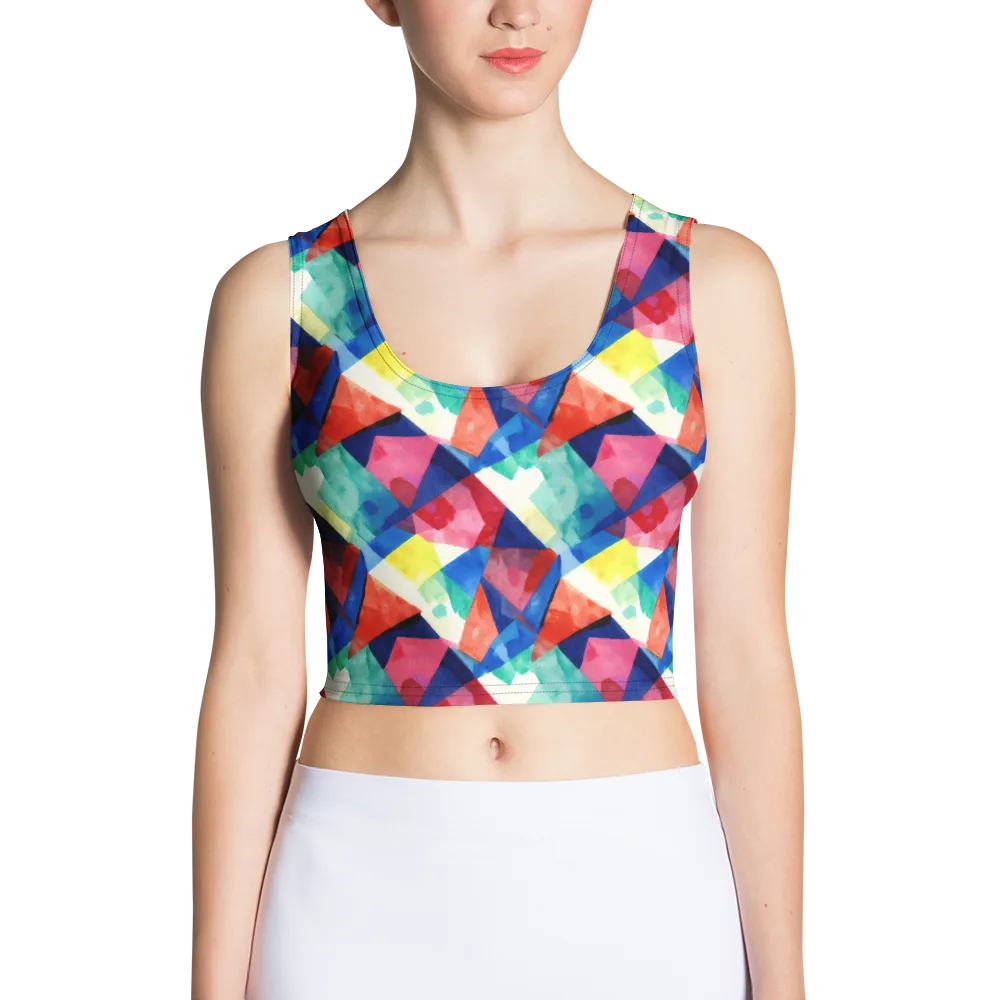 Chromatic Collage on Crop Top — Front