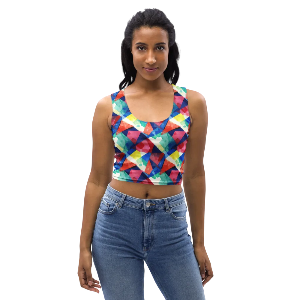 Chromatic Collage on Crop Top — Front