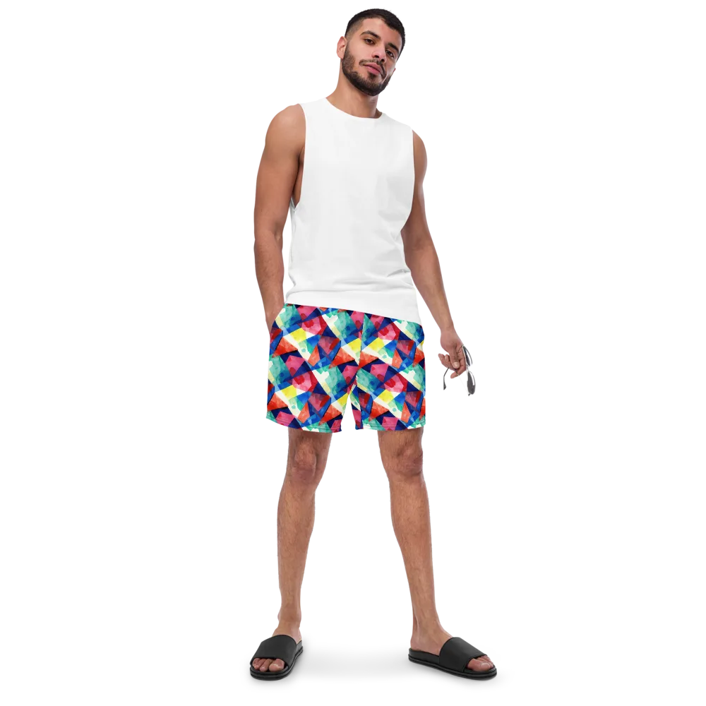 Chromatic Collage on Swim Trunks — Front
