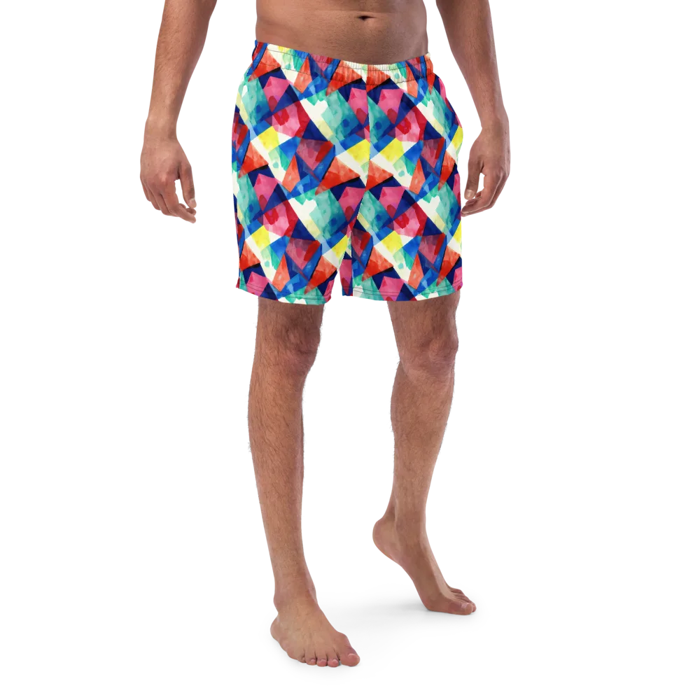 Chromatic Collage on Swim Trunks — Front