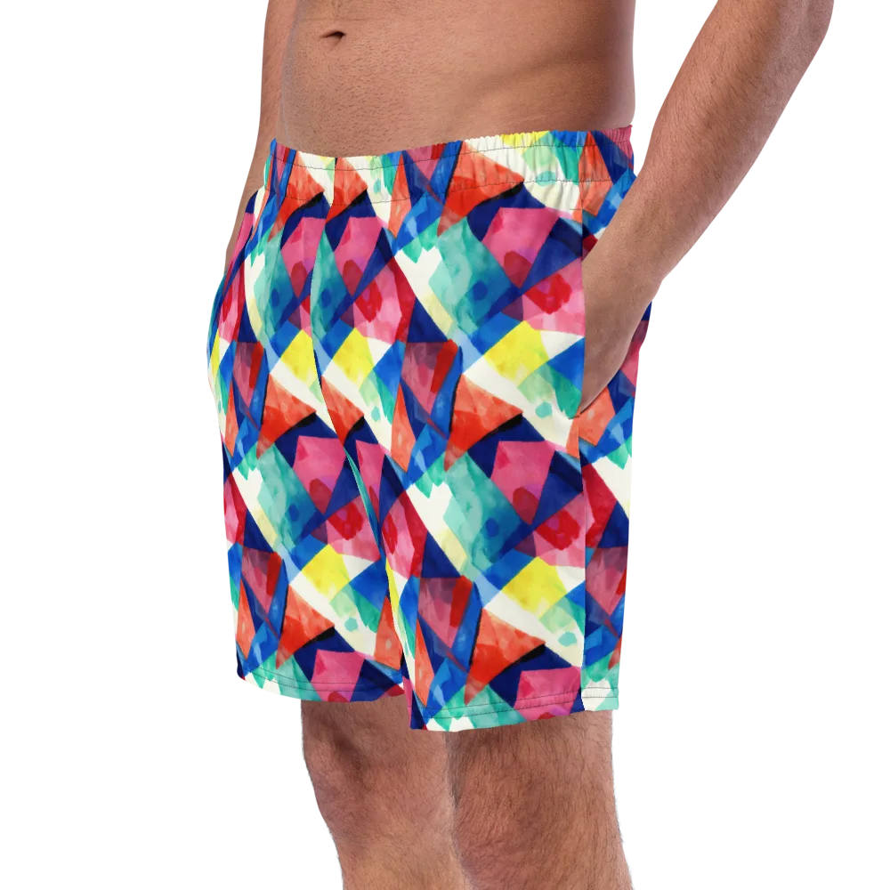 Chromatic Collage on Swim Trunks — Left Front