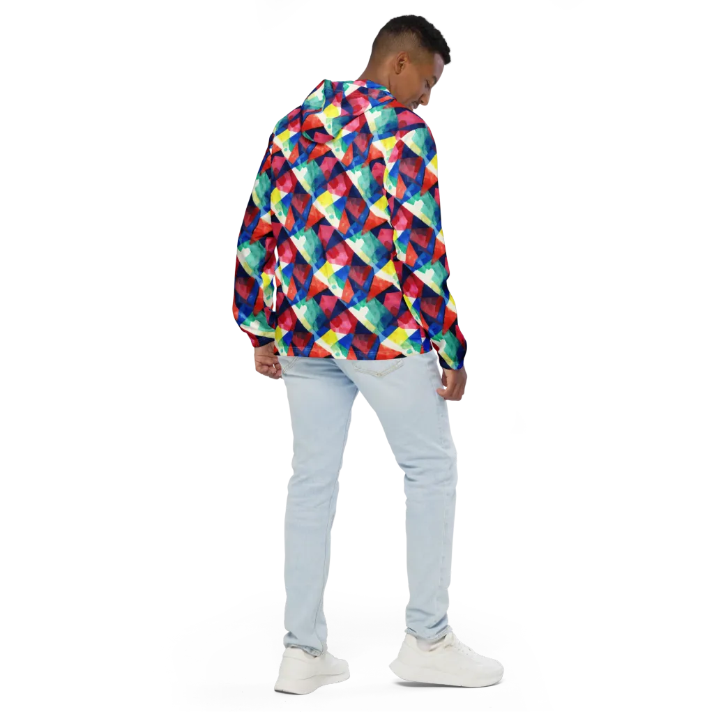Chromatic Collage on Men's Windbreaker — Back