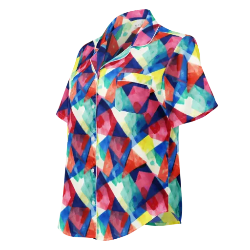 Chromatic Collage on a Women's Short Sleeve Pajama Top