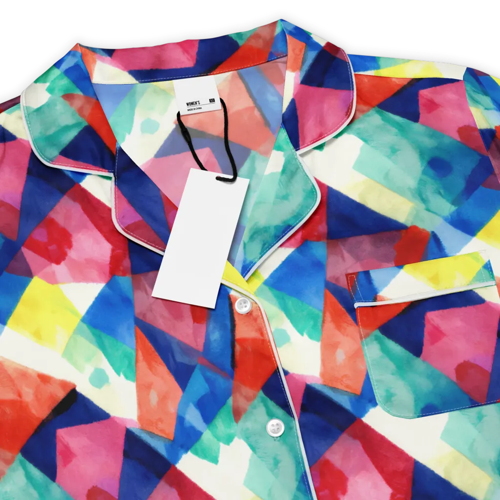 Chromatic Collage on Women's Short Sleeve Pajama Top — Product details