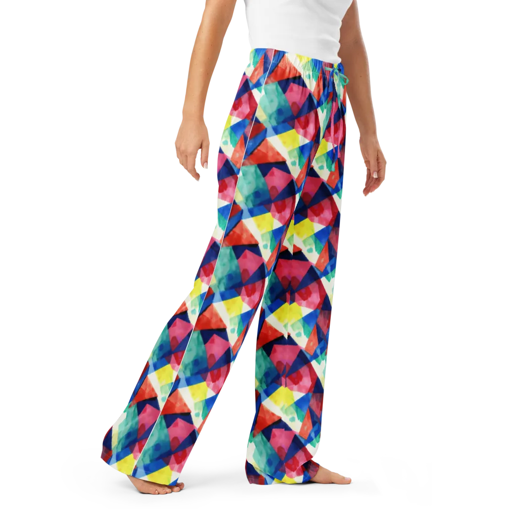 Chromatic Collage on Women's Pajama Pants — Right Front