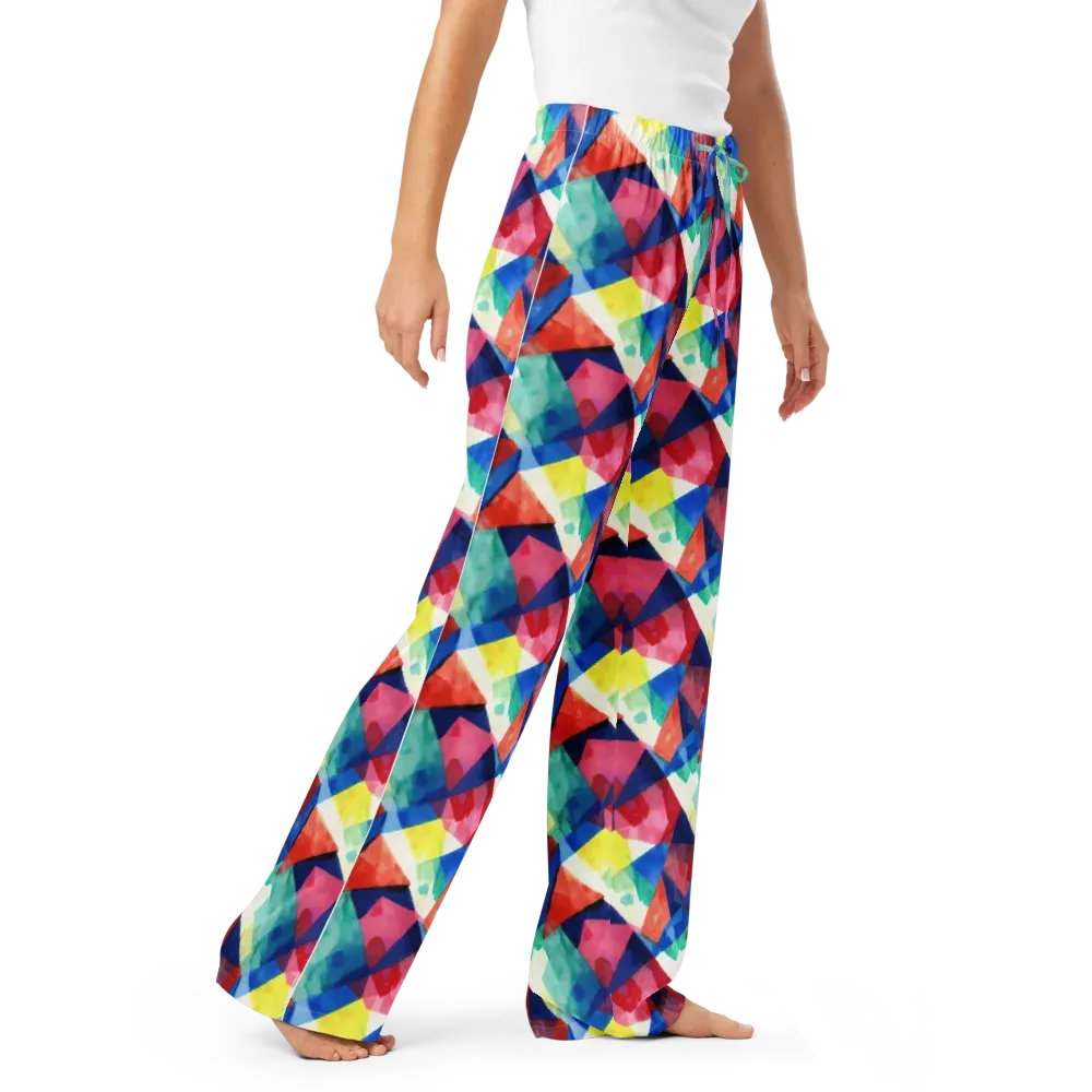 Chromatic Collage on Women's Pajama Pants — Right Front