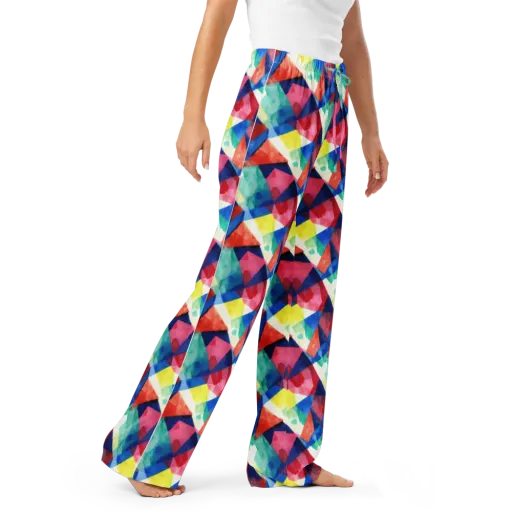 Chromatic Collage on a Women's Pajama Pants