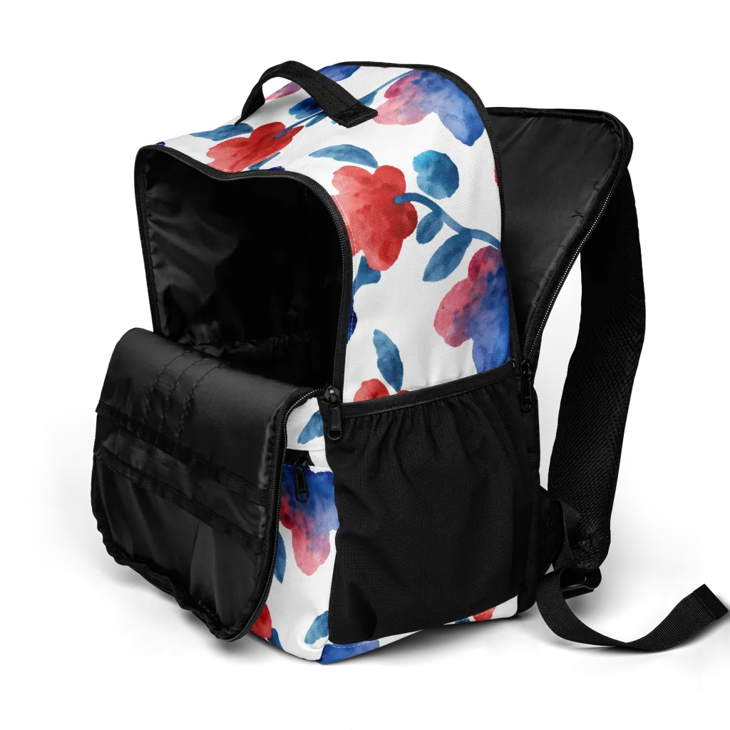 Blue Bloom Reverie on Utility Backpack — Product details 2