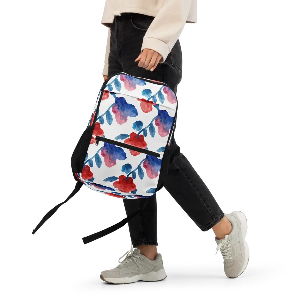 Blue Bloom Reverie on Utility Backpack — Front