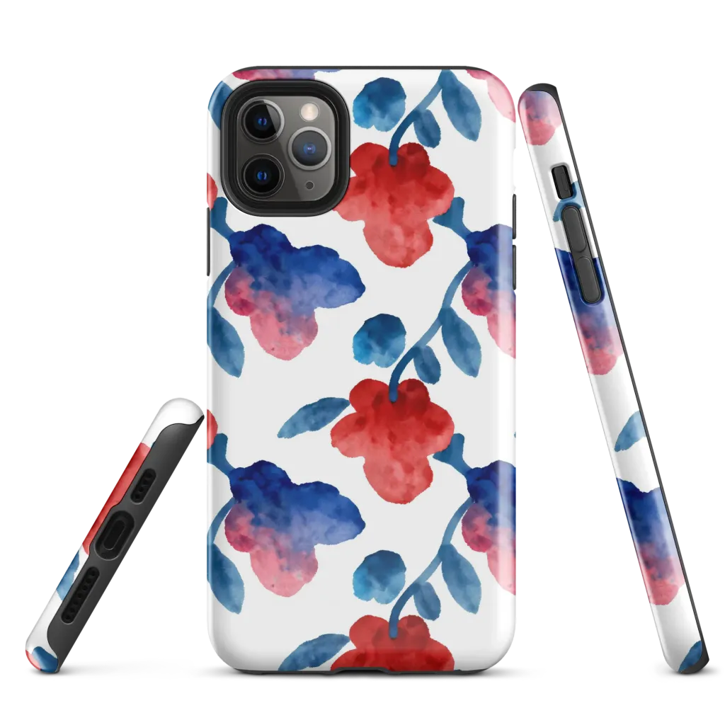 Blue Bloom Reverie on Tough Case for iPhone® — Front