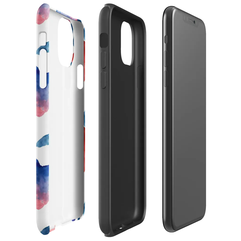 Blue Bloom Reverie on Tough Case for iPhone® — Right