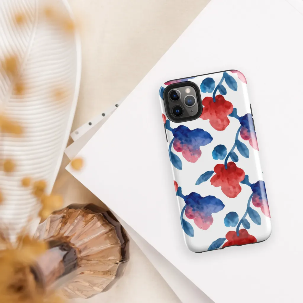 Blue Bloom Reverie on Tough Case for iPhone® — Front