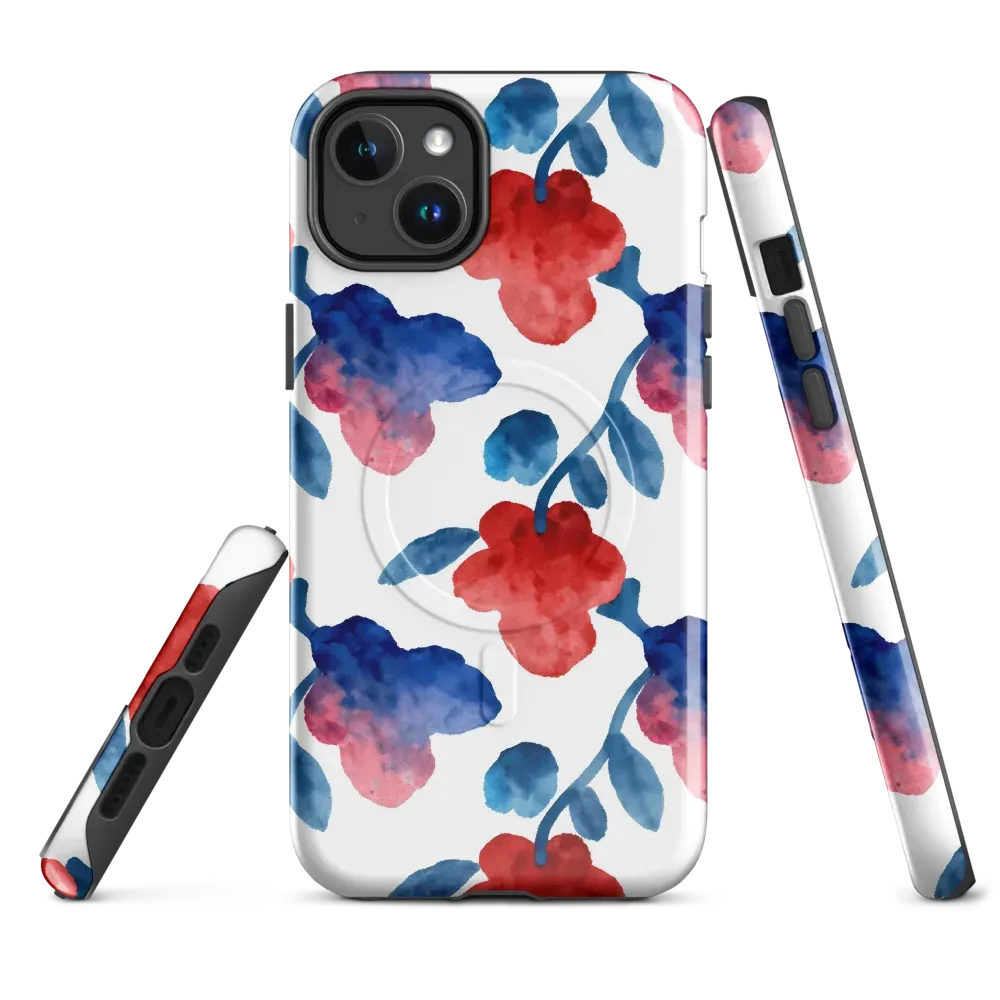 Blue Bloom Reverie on MagSafe Tough Case for iPhone® — Front
