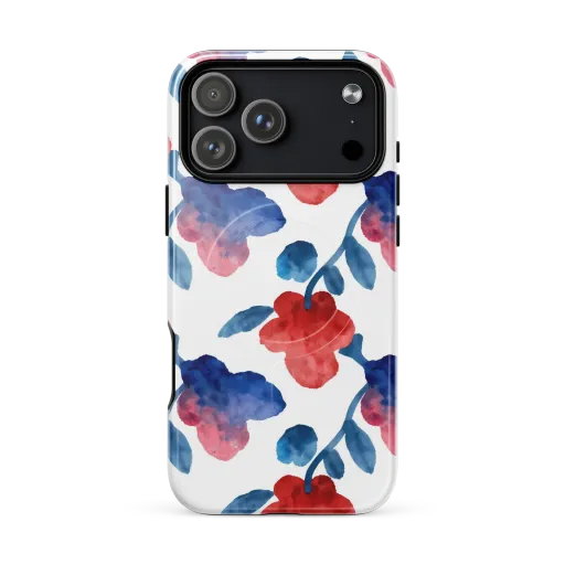 Blue Bloom Reverie on a MagSafe Tough Case for iPhone®