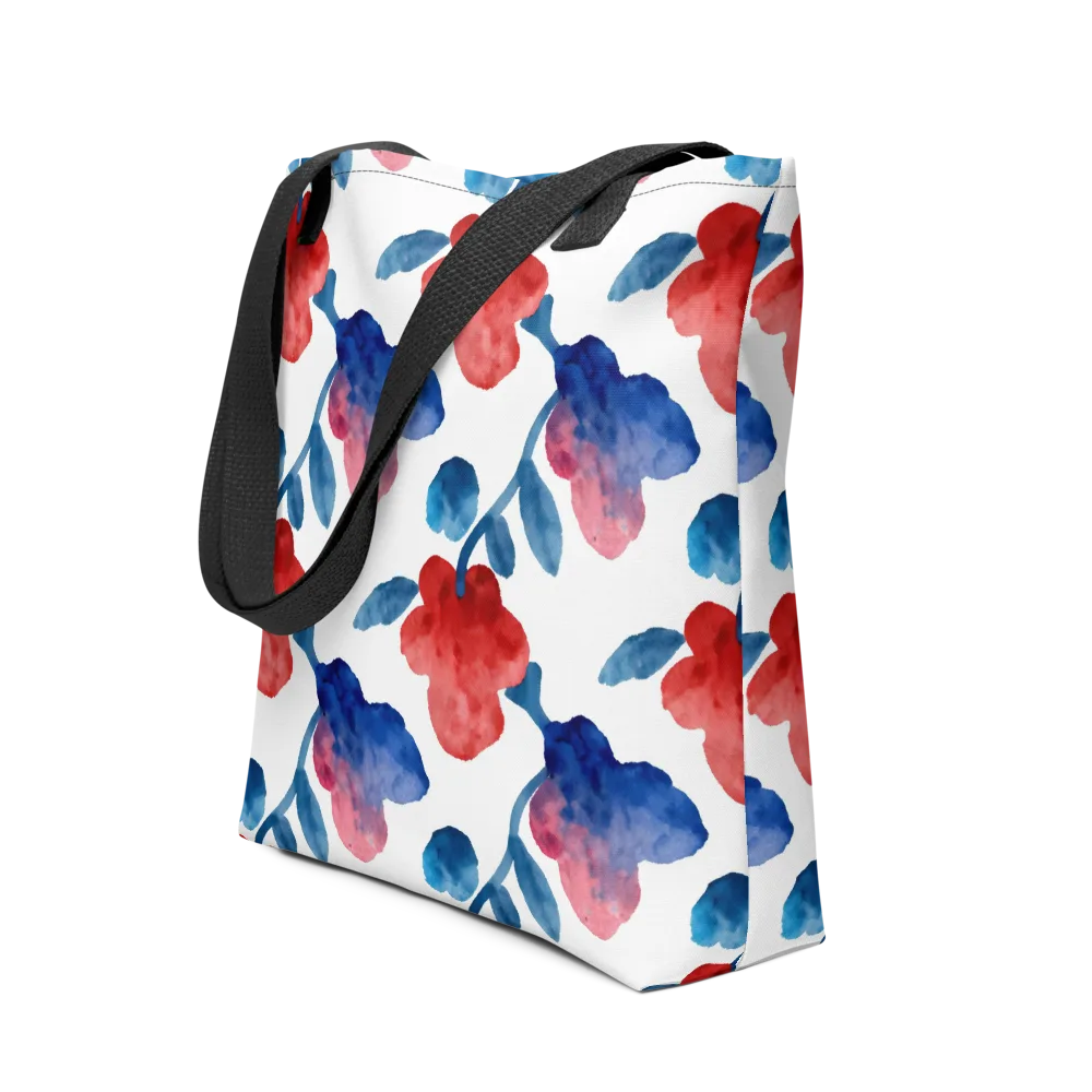 Blue Bloom Reverie on Tote Bag — Front