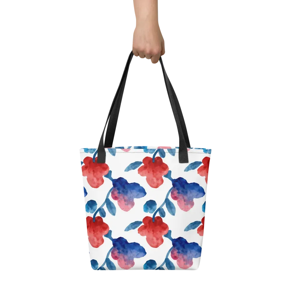 Blue Bloom Reverie on Tote Bag — Front