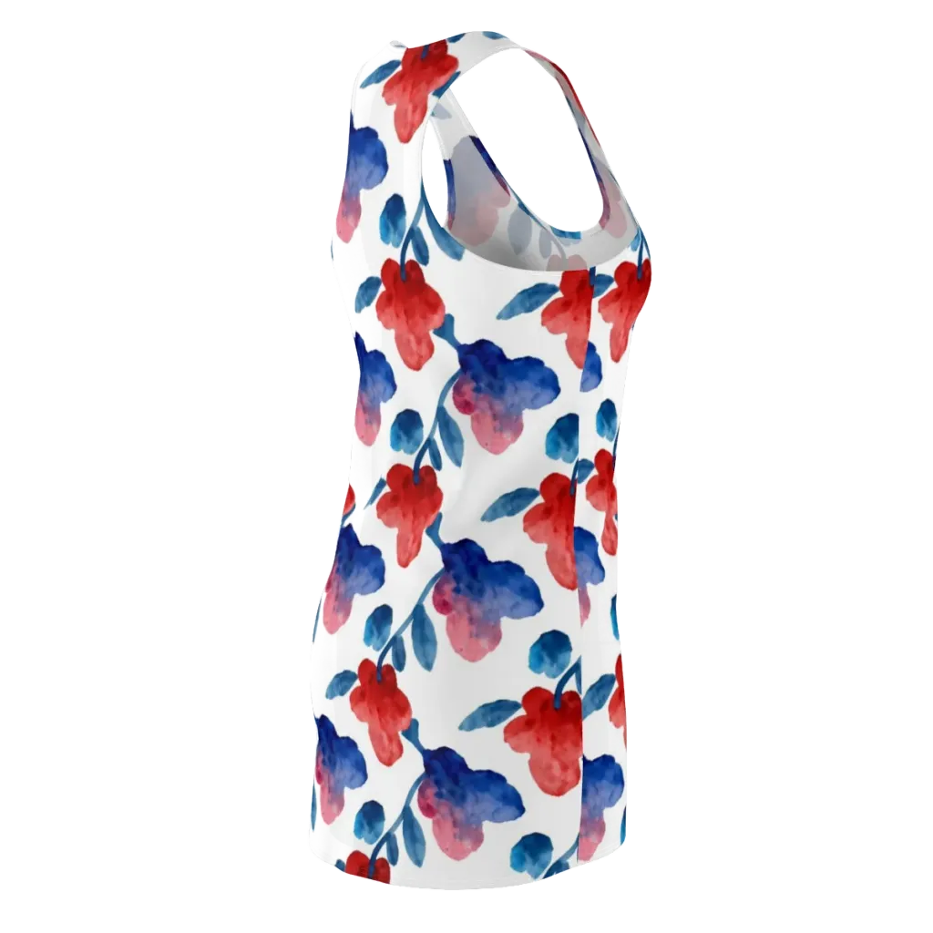 Blue Bloom Reverie on Racerback Dress — Back Side