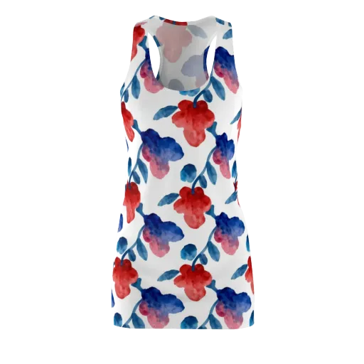 Blue Bloom Reverie on a Racerback Dress