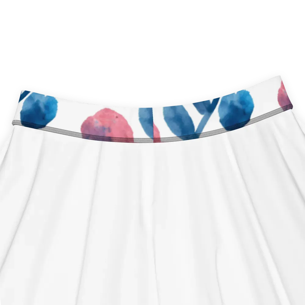 Blue Bloom Reverie on Skater Skirt — Product details