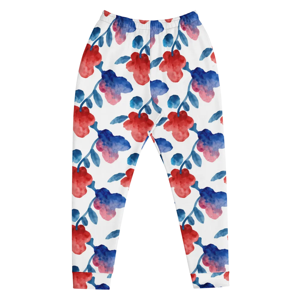 Blue Bloom Reverie on Men's Joggers — Front