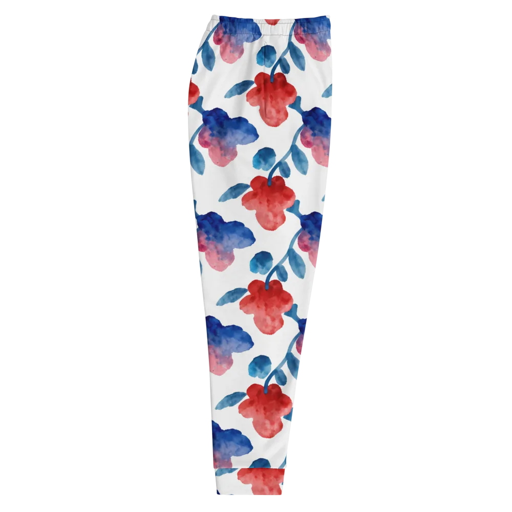 Blue Bloom Reverie on Men's Joggers — Right