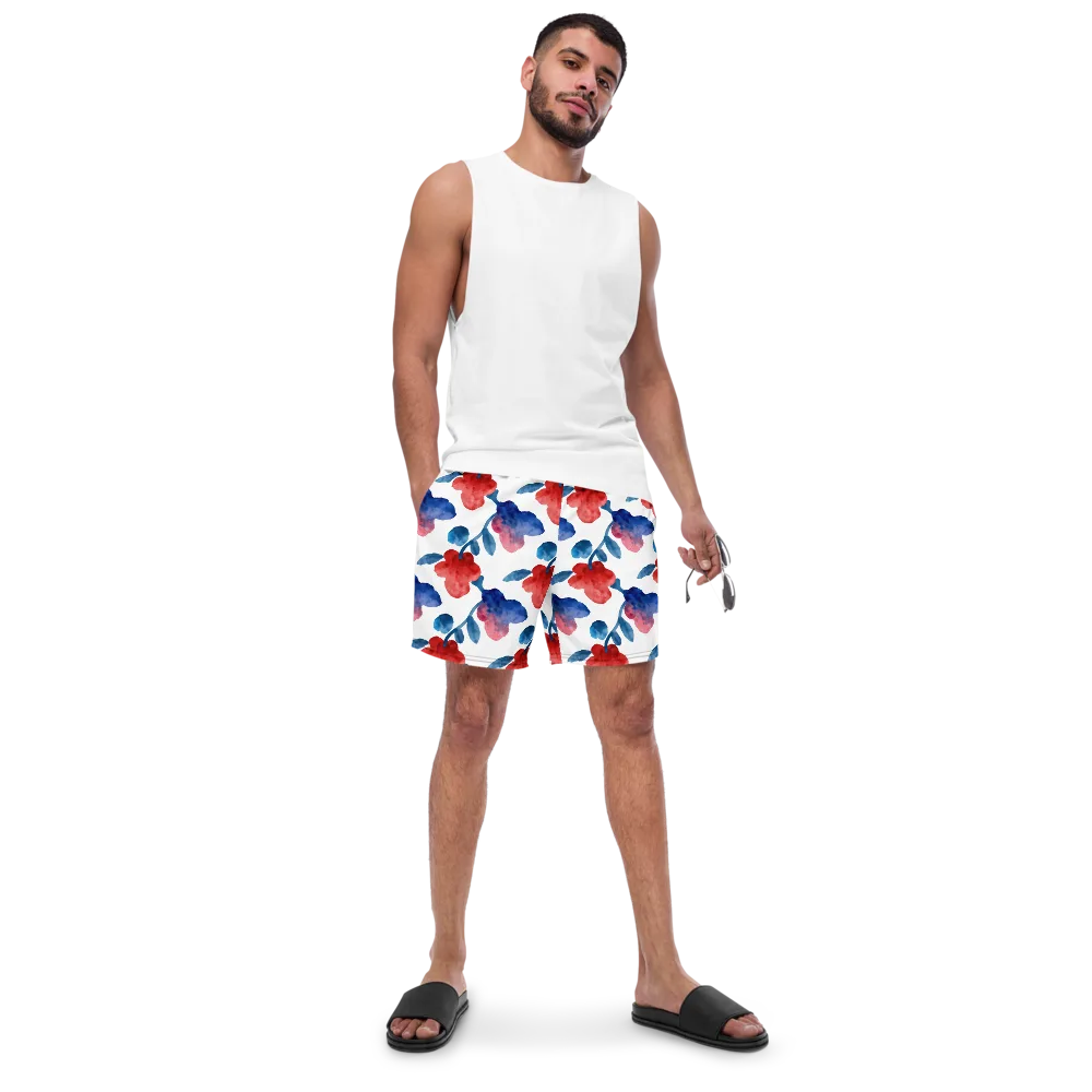 Blue Bloom Reverie on Swim Trunks — Front