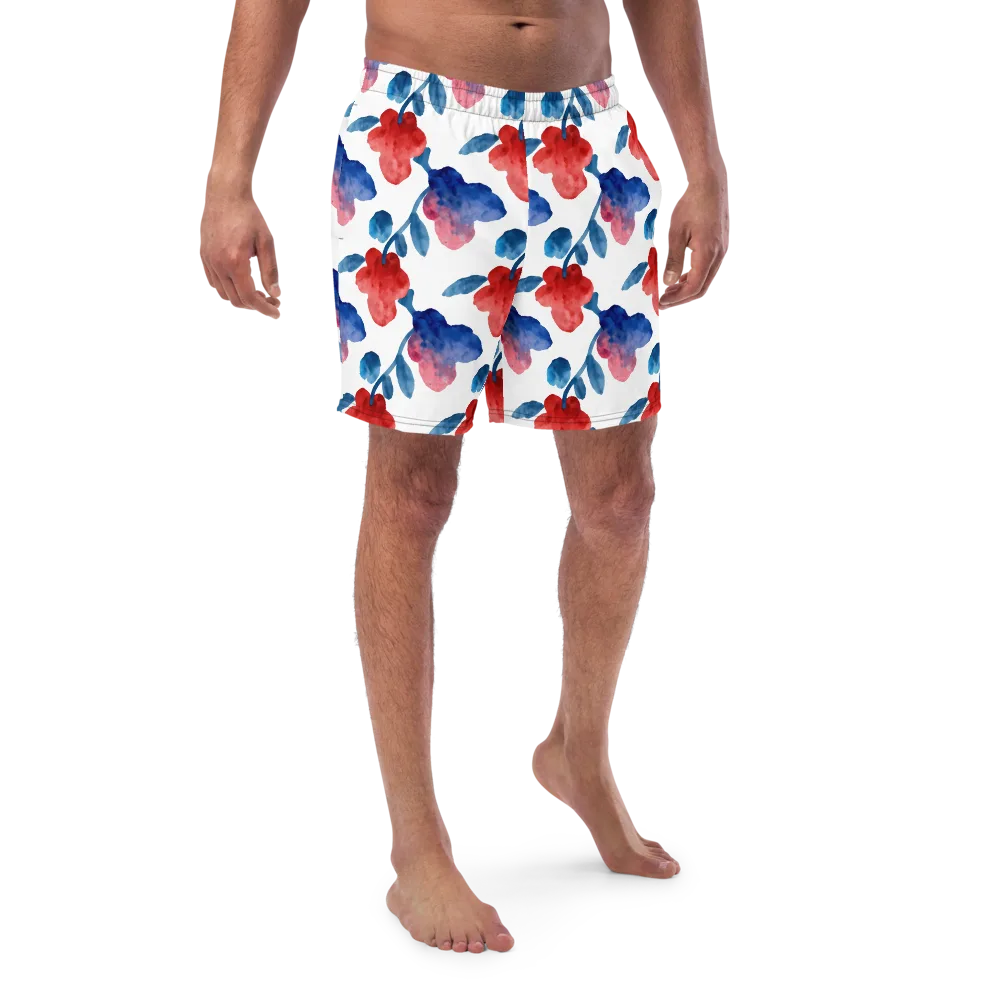 Blue Bloom Reverie on Swim Trunks — Front