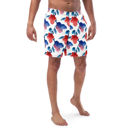 Blue Bloom Reverie on a Swim Trunks