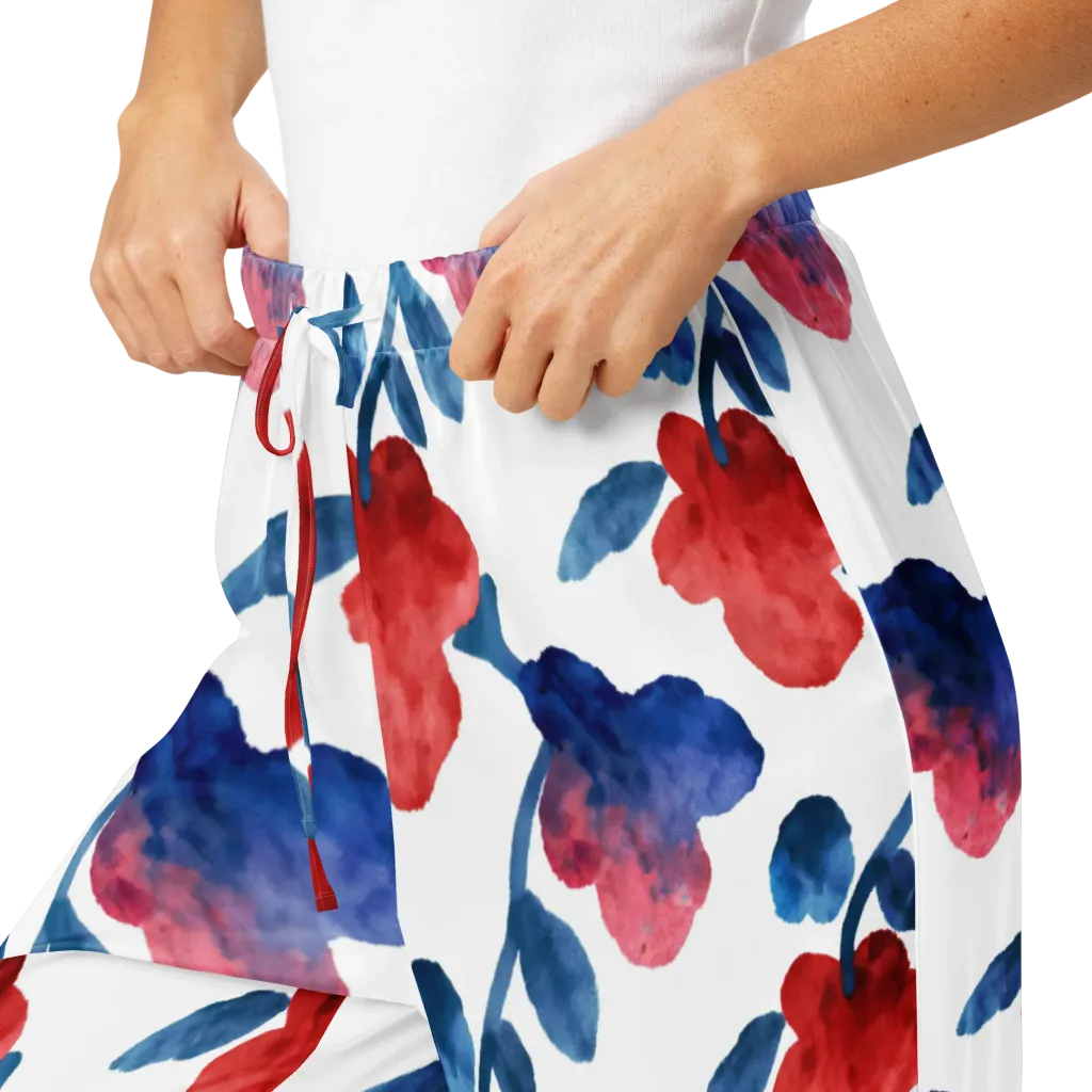 Blue Bloom Reverie on Women's Pajama Pants — Product details