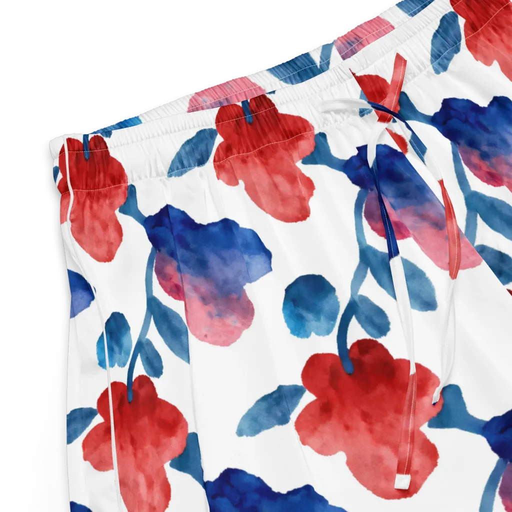 Blue Bloom Reverie on Women's Pajama Shorts — Product details