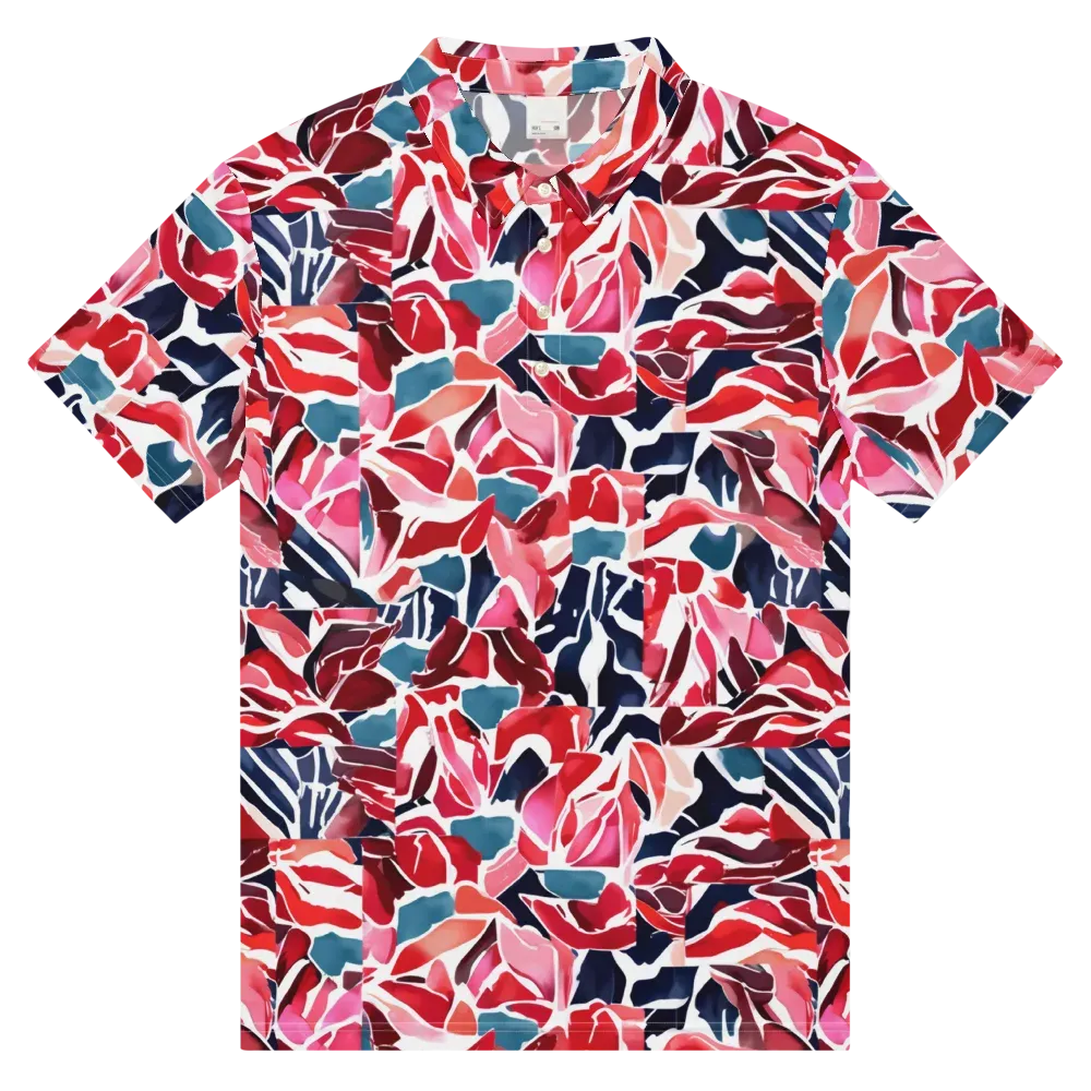 Petal Voltage on Men's Slim Fit Polo Shirt — Front