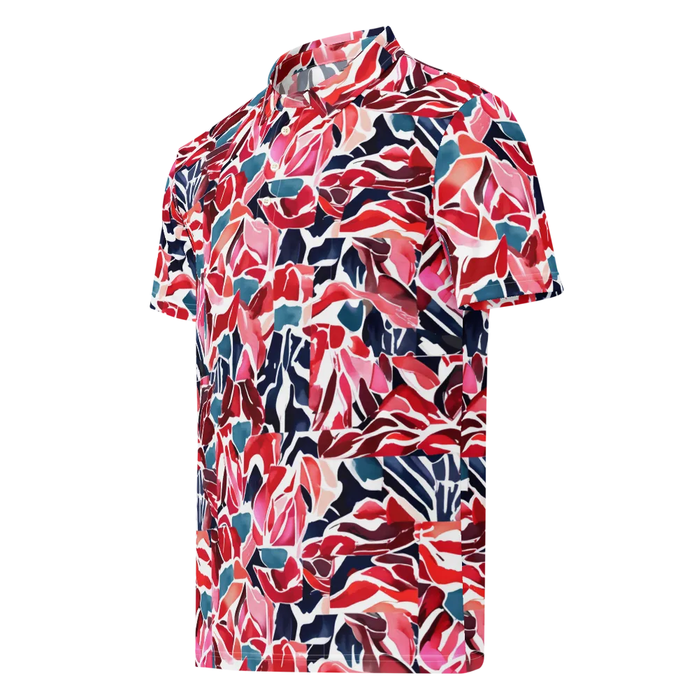 Petal Voltage on Men's Slim Fit Polo Shirt — Left Front