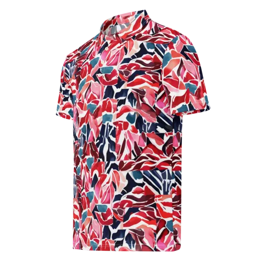 Petal Voltage on a Men's Slim Fit Polo Shirt