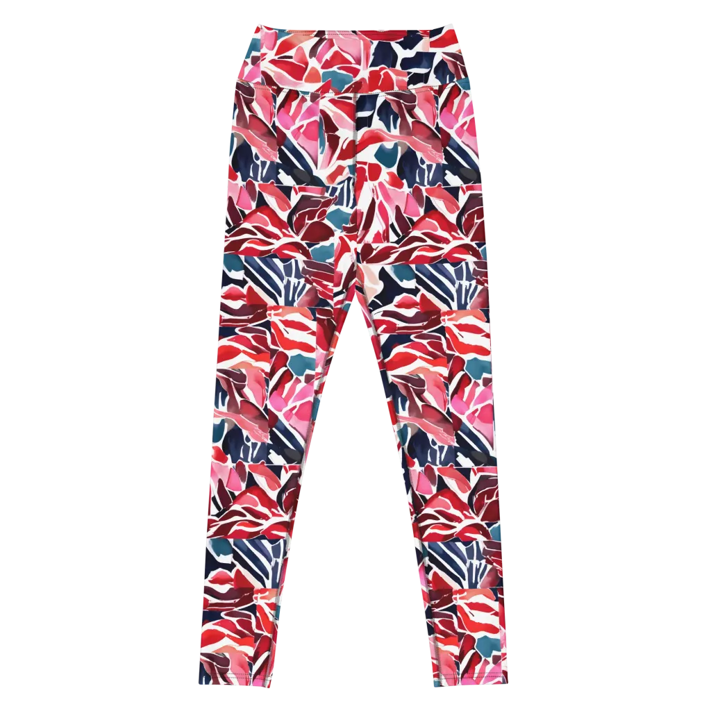 Petal Voltage on Yoga Leggings — Front