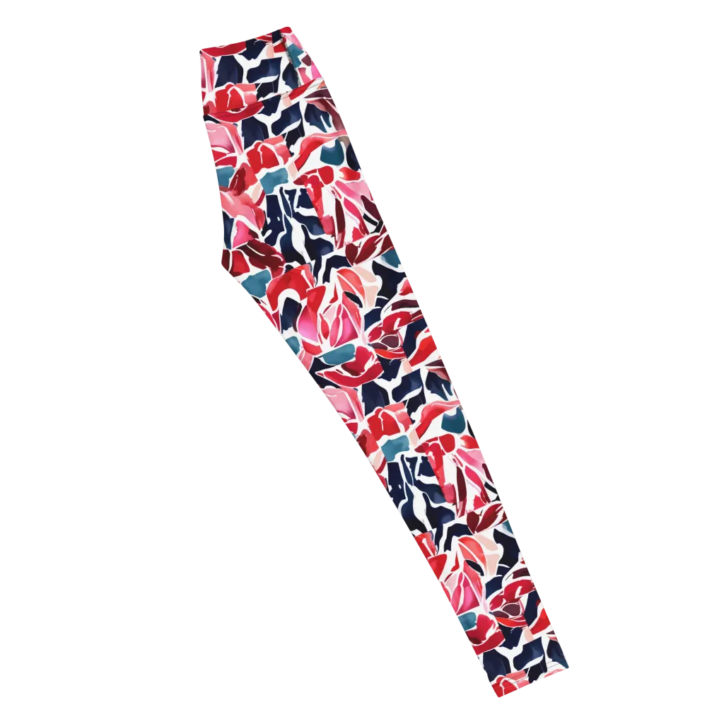 Petal Voltage on Yoga Leggings — Right
